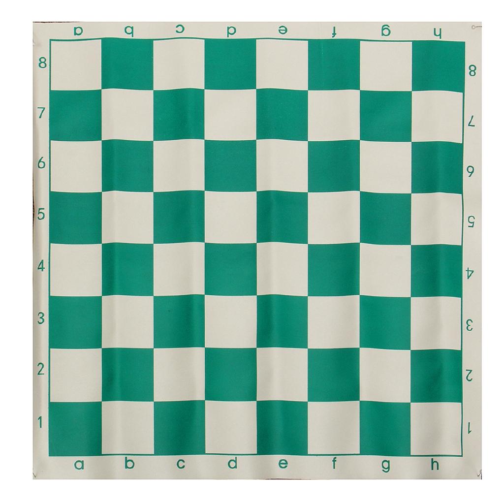 Chess Game Plastic Traveling Portable Chess Traditional Chessboard Set for Tournament Club with Green Roll-up Board + Plastic Bag