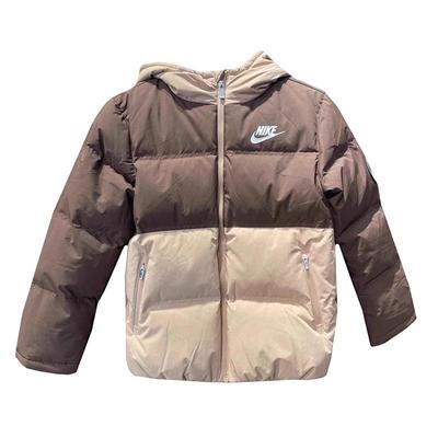 Down Jacket Comfortable Windproof Warm Sports Duck Down Kids Jackets Brown Khaki HV7187-247
