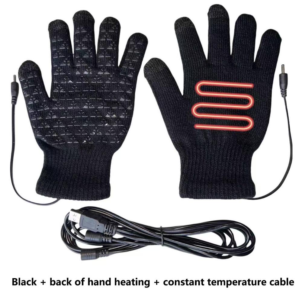Creative Thickened USB Heated Gloves Touchscreen Non-Slip Touchscreen Gloves Reusable Warm Hand Warming Gloves Winter