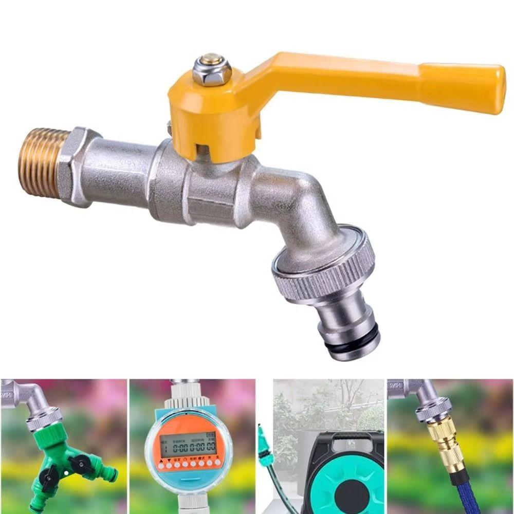 2-Way IBC Water Tank Connector Ball Valve Irrigation Brass Tap Joint  Cold Climates