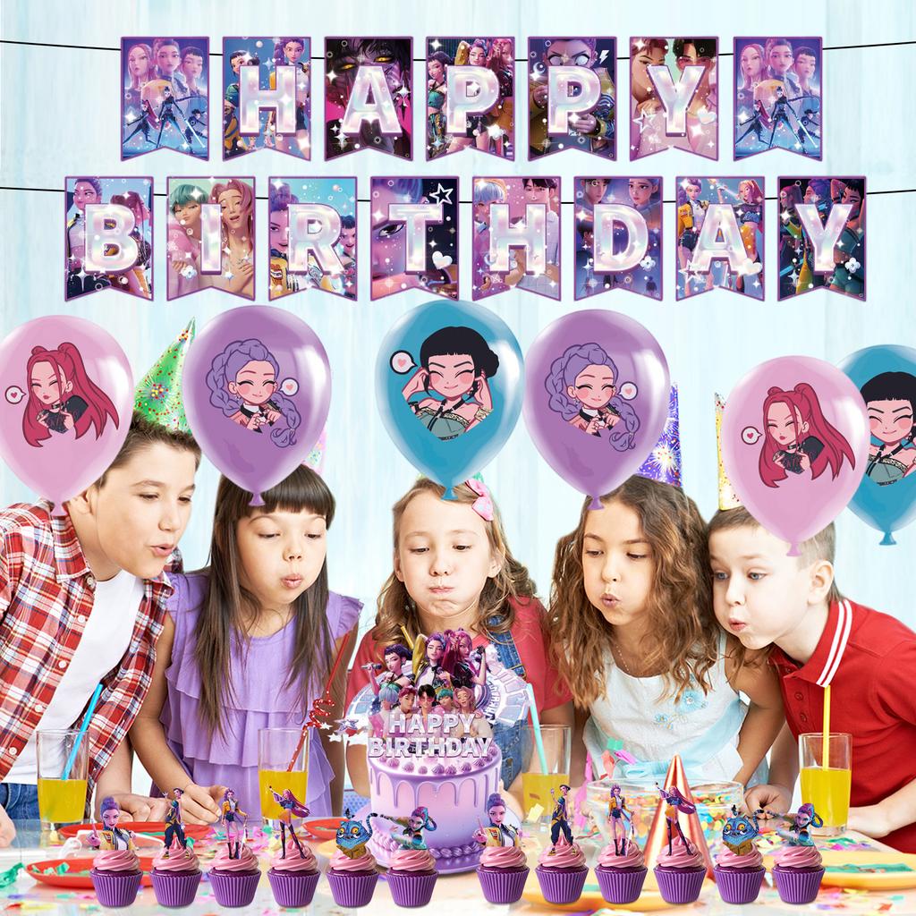 Téma Narozeninová Oslava Dekorace Dětská Narozeninová Vlajka Zápich do Dortu Přívěsek Party Rozvržení