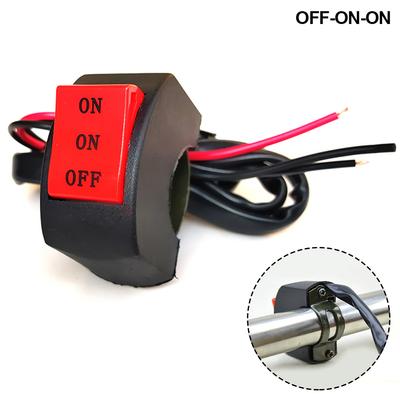 Motorcycle Handlebar LED Headlight Switch Far Near Three Line Switch Button Driving Light Switch Motorbike