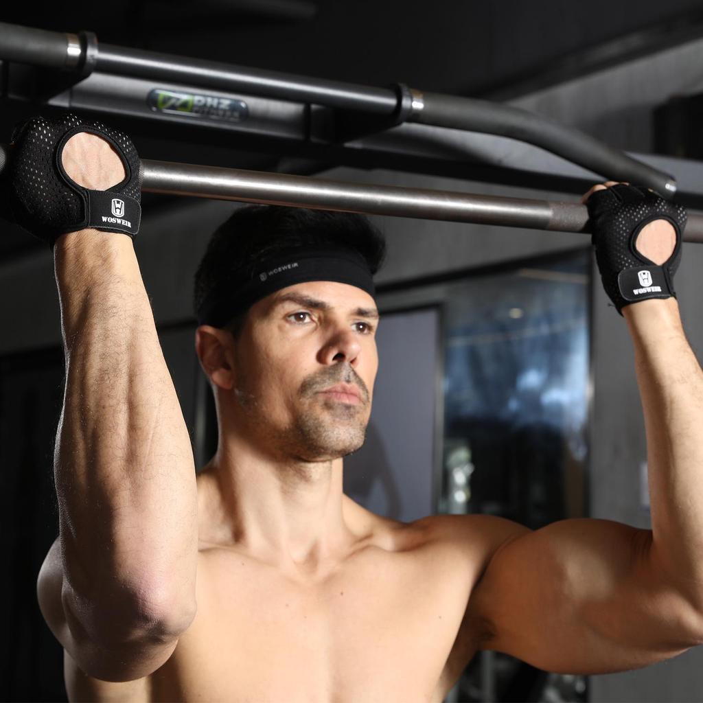 Unisex sommer treningshansker: Sklisikker, Slitesterk, Halvfingerdesign for Pull-Ups og Trening