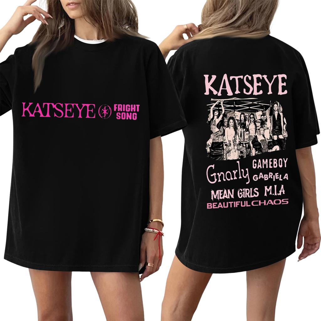 Dam T-shirt med tryck och rund hals och korta ärmar