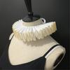 Comfortable Ribbon Faux Collar Colonial Clown Choker Neck Collar Ideal for School Uniforms Performances and Parties