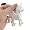 Bag Pendant Keychain Heart-Shaped Metal Lobster Clasp Smooth Open Close PLA Silk Material Pink Pearlescent Unicorn 3D Printed
