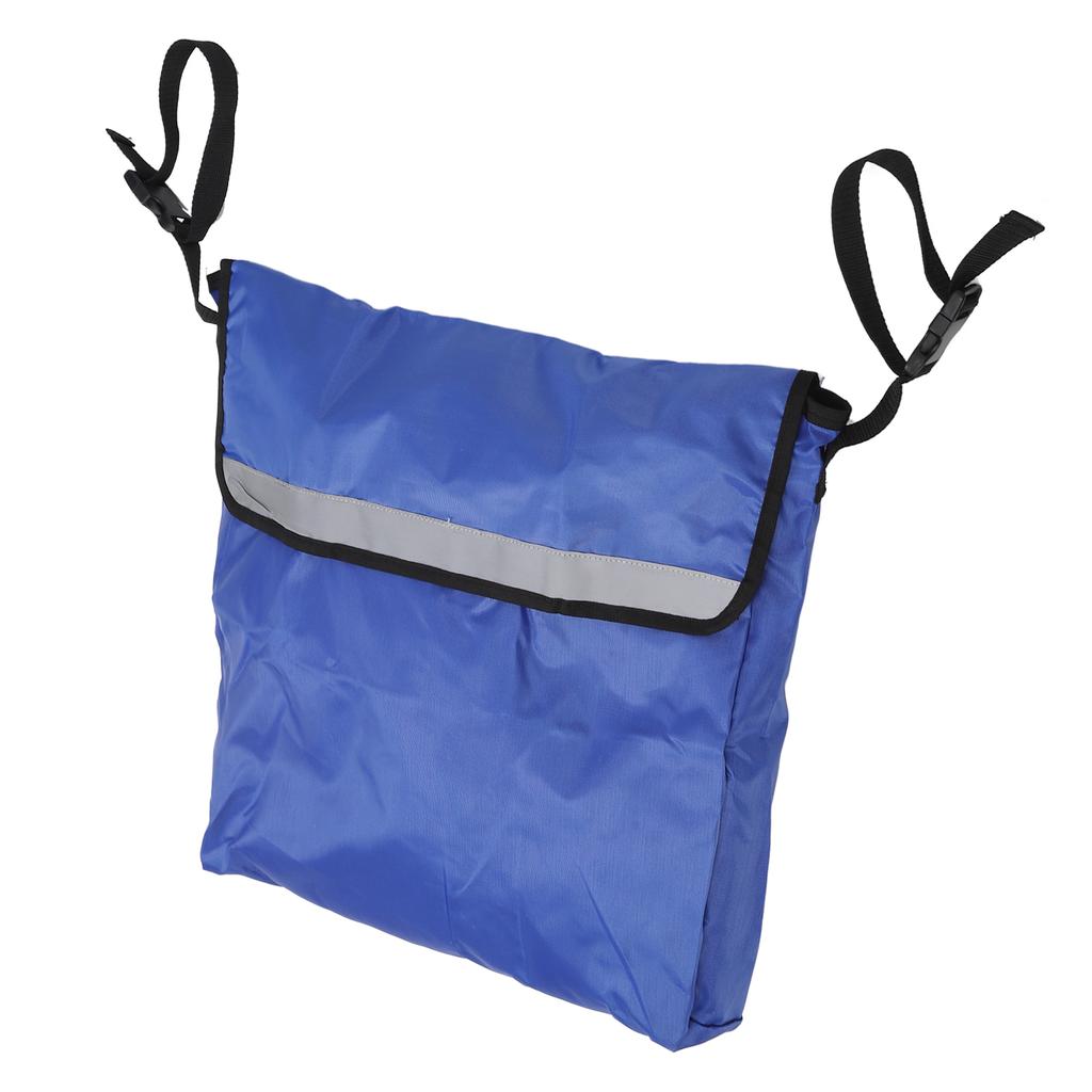 Wheelchair Bag Adjustable Shoulder Strap Waterproof Large Capacity Storage Wheelchair Carry Pack for Outdoor Blue