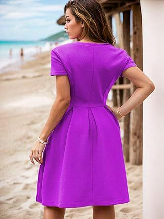 Women's Summer Evening Dress with Pockets – Party, Church, Bridesmaid & Graduation Style JH253-4.