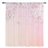 Spring Flower Peach Blossom Pink Cherry Blossoms Sheer Curtains Living Room Decoration Window Curtain Kitchen Tulle Voile Drapes
