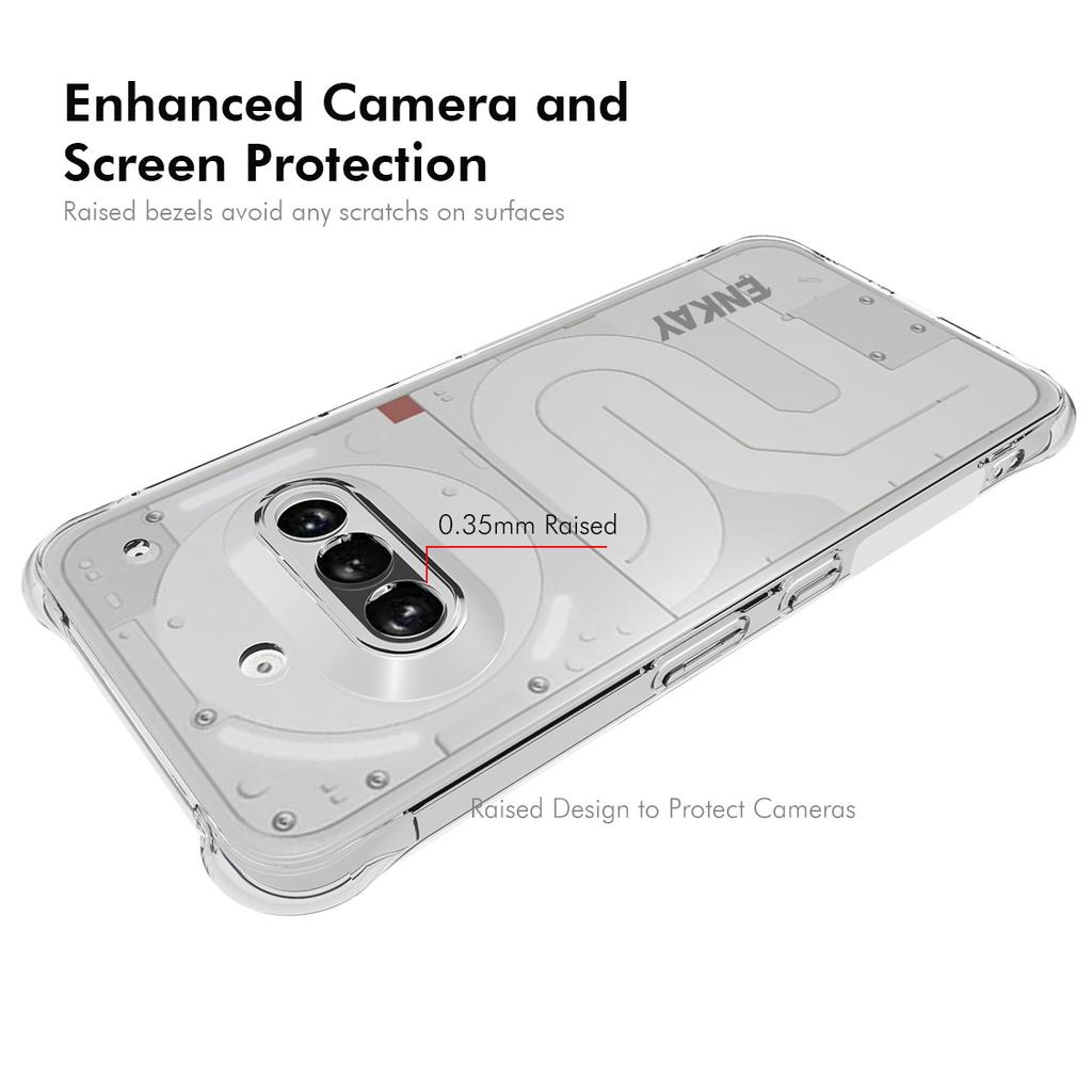 Telefon za nic (3a) Průhledný kryt na telefon ENKAY HAT PRINCE Nárazuvzdorný Protiskluzový TPU kryt