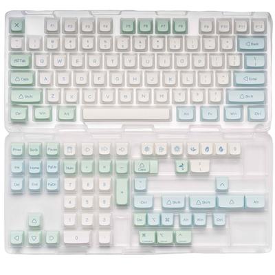Mechanical Keyboard Keycap Minimalist Ice Mint Keys DA Profile 133Keys Dye Sub KeyCap for   MX DZ60 RK61 64 GK61