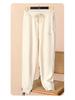 2025 Stylish Simple Nine-Point Fleece-Lined Loose Pants for Petite Women