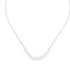 Matrix Solid Color Design Zirconia Rhodium Plated Brass Necklace Women Necklace Silver 5705396