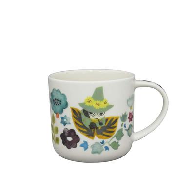 YAMAKA MOOMIN Herbarium Mug Snufkin Design 350ml White Nordic Style Tableware Gift Wedding Gift Mother's Day Gift MM2103-11