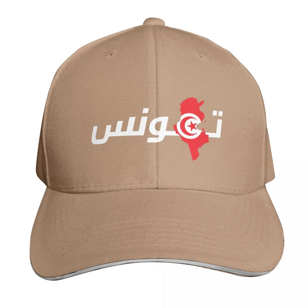 Tunisia Map Flag Arabic Name Baseball Cap Thermal Visor Sun Cap Hats On Offer Rugby Caps For Women Unisexs