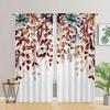 Pink Flower Floral Leaf Girl 2Pcs Kids Window Curtain Blinds For Children's Bedroom Living Room Bathroom Kicthen Door Home Decor