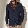 Men S Vintage Casual Lapel Spliced Long Sleeve Jacket