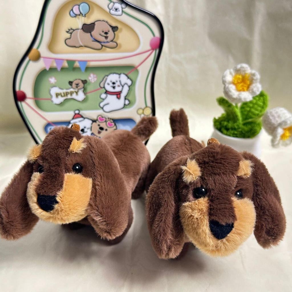 Adorable Dachshund Plush Doll Keychain – Cute Pendant for Bags and Gifts