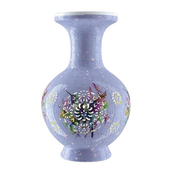Lighted 3D Puzzle Vase 200 Pieces of Puzzle Vase Decorative Vase with Light Puzzle Art Project for Stress Relief Housewarming Home Decoration
