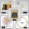Christmas Tree Stamped Cross Stitch Embroidery Kits with Hoop Cloth Color Thread