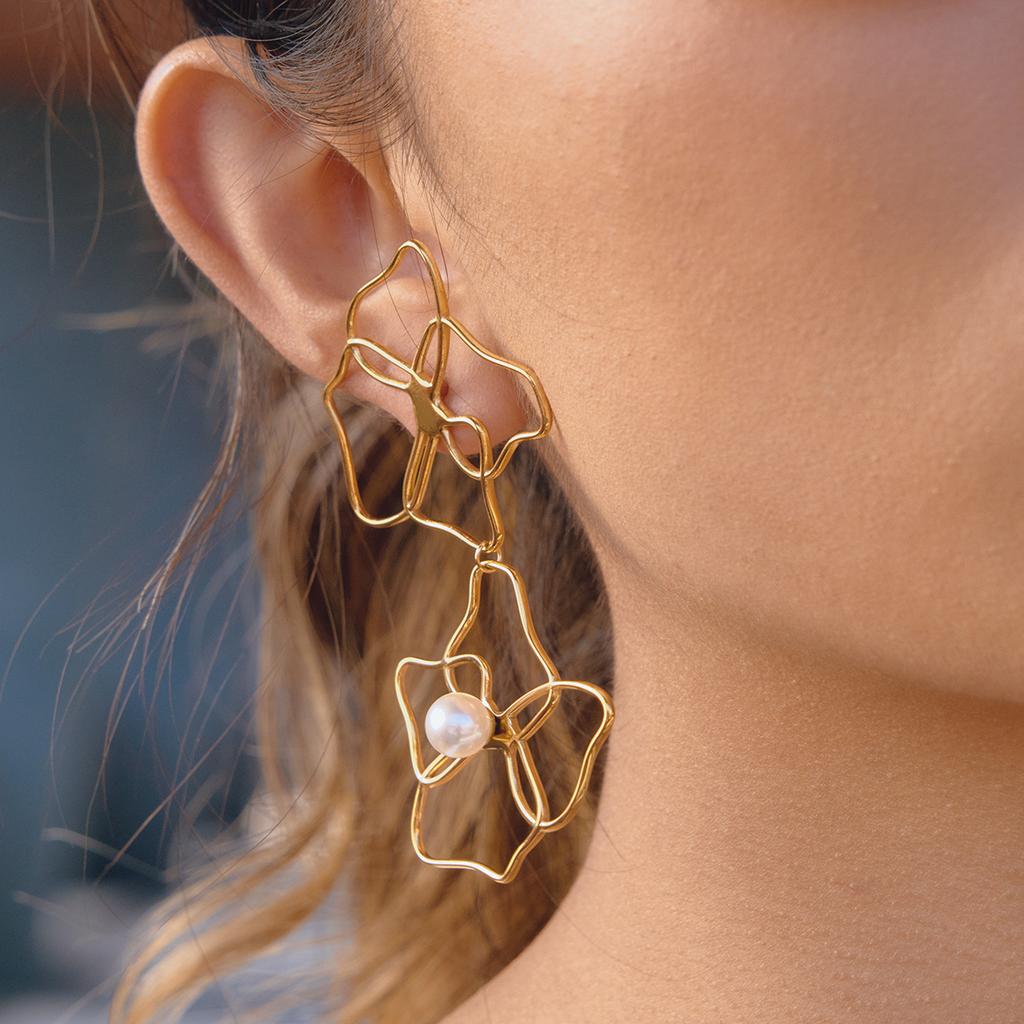 Stainless Steel Artisan Earrings Artisan Dangle Earrings Bohemian Chic Jewelry for Women
