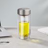 Xino Egg-Shaped Double-Layer Glass Water Bottle