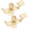 2PCS Golden Color Fine Tuner Adjuster Metal Clip Tuner Accessory  For String Instruments