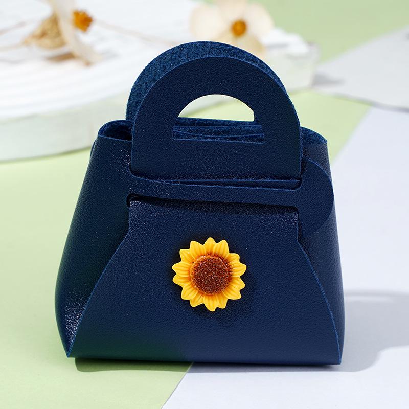 Multicolor Korean PU Leather Mini Wallet, Keychain Charm, and Sunflower Bag