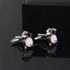 Drum Set Red Dot Painted Metal Enamel Cufflinks Men's French Shirt