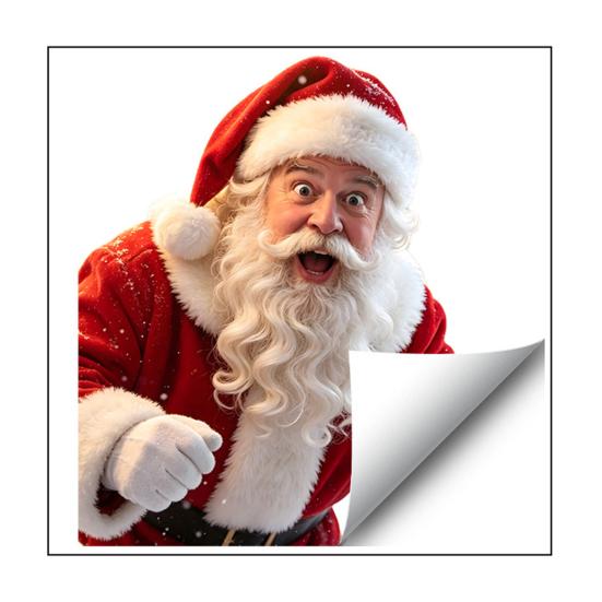 Holiday Home Improvement Gifts Creative Santa Claus Static Window Cling, Glue?Free Christmas Glass Sticker, Removable Xmas Art Reusable Decor