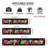 Happy Birthday Fence Banner Ink Splatter Decorate Lively Outdoor Yard Decor