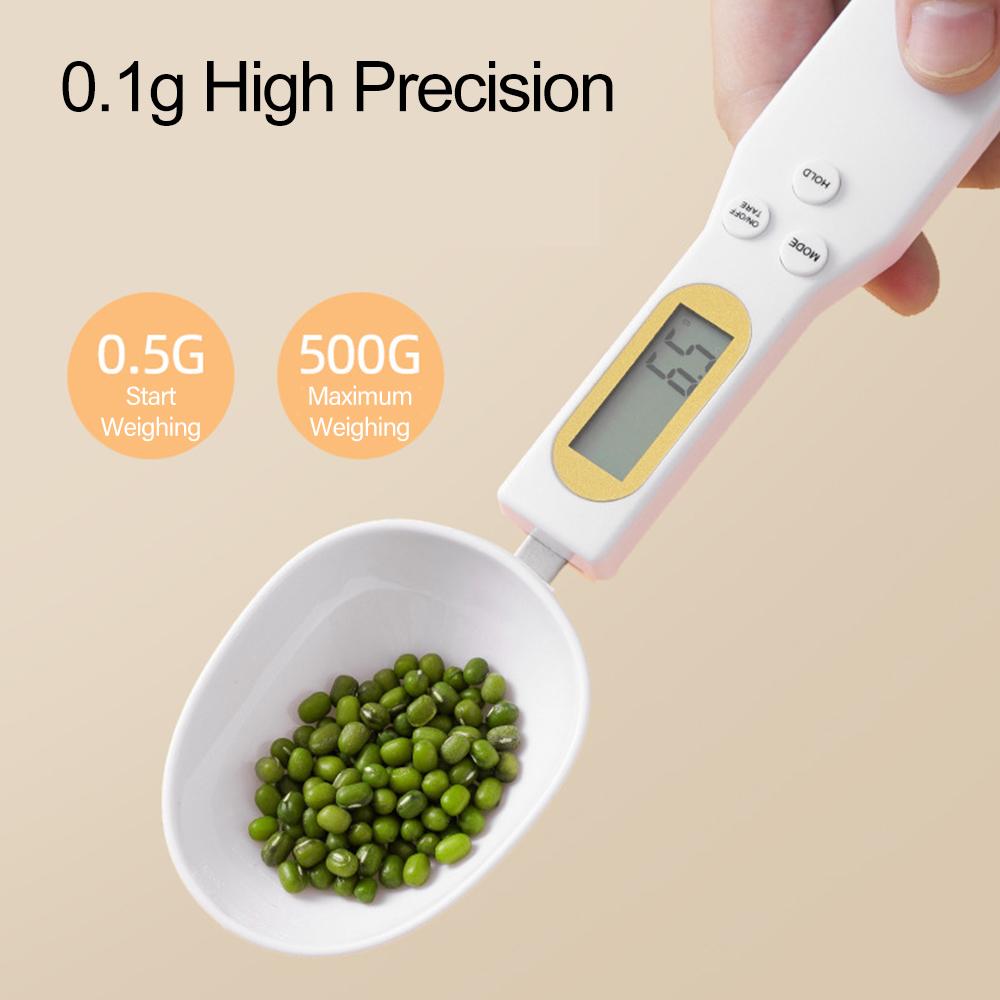 Weighing Spoon Scale Home Kitchen Tools Electronic Measuring Coffee Food Flour Powder Baking LCD Digital Measurement Adjustable