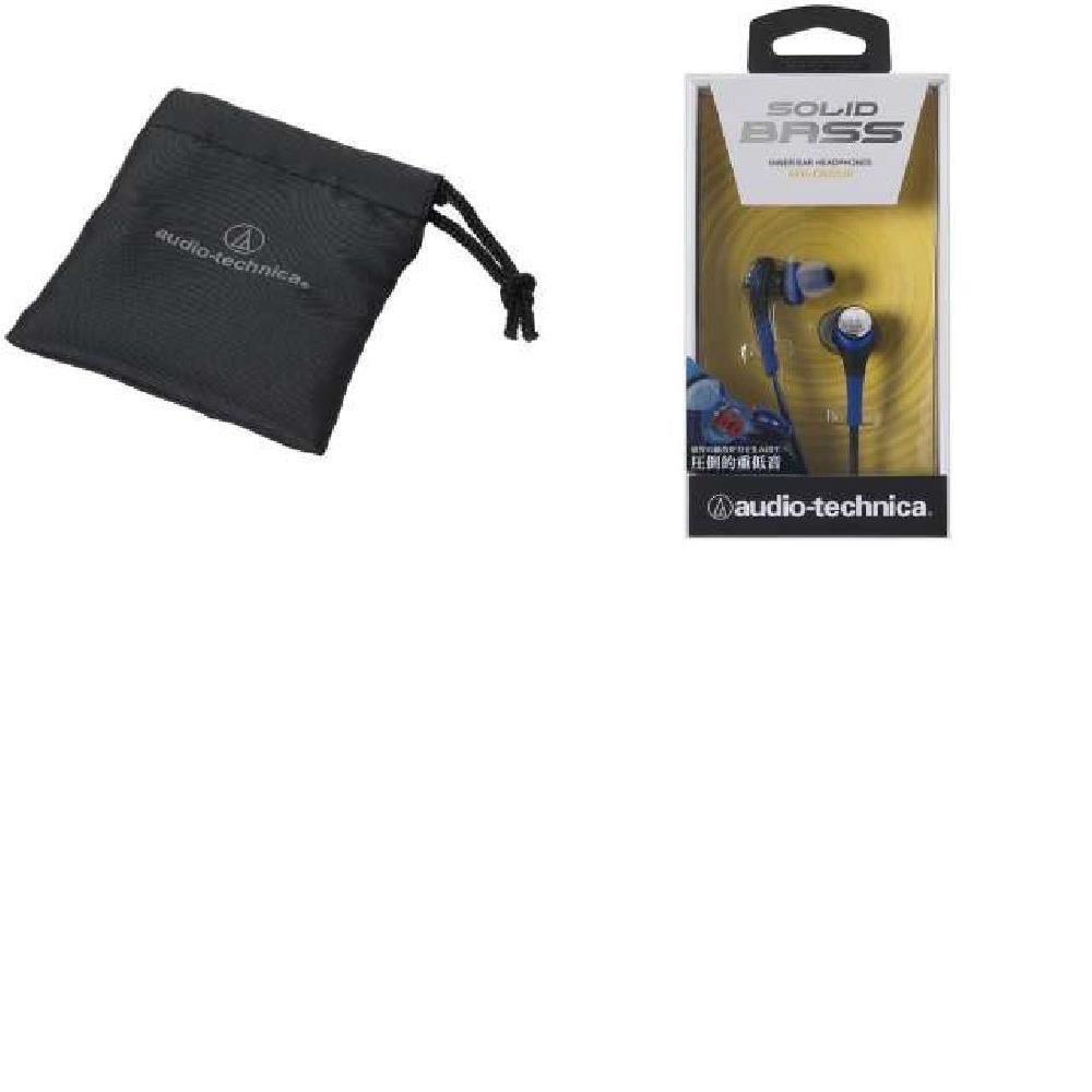 Audio-Technica SOLID BASS In-Ear Headphones, Blue, ATH-CKS550 BL