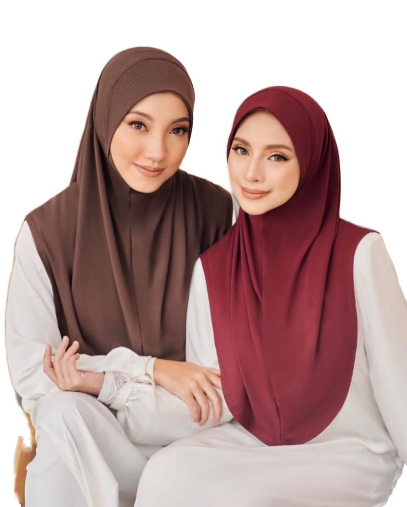 Malaysian New Version Polyester Hijab Spring Instant Hijab Multi Color In Stock