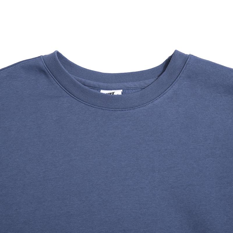 Nike Club Fleece Crew Neck Sweatshirt With Mini Logo Men Tops Phenom-Blue DX0782-491