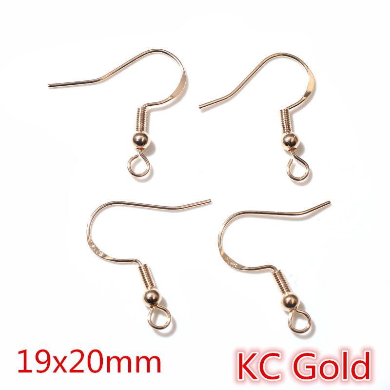 50-Piece DIY Earring Hooks 925 Engraved Pure Copper Plated Jewelry Making Kit 9g