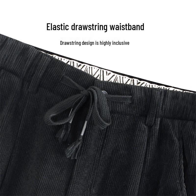 Mark Fairwhale Men's Corduroy Fleece-Lined Loose Long Pants