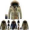 Men's Military Coat Thicken Warm Outwear Parka Hooded Jacket Outdoor Winter Fashion