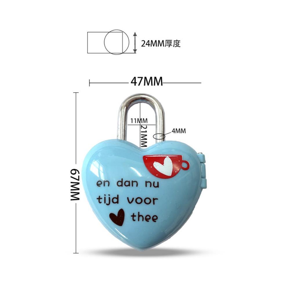 

Creative Luggage Travel Digits Code Padlock Heart Shaped Lock Number Password Combination Lock Security Tool синий