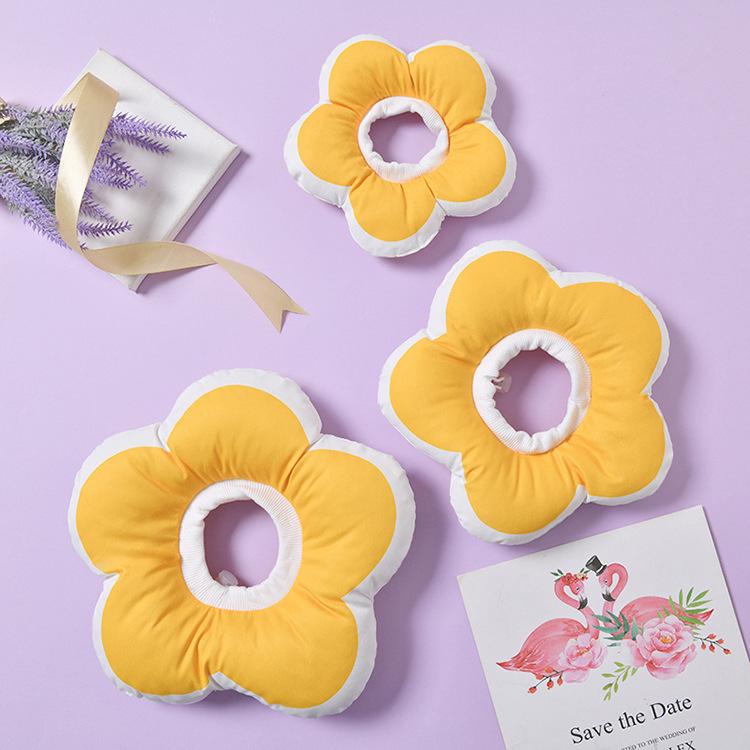 Cute Flower Pet Collar Waterproof Headgear Pet Sterilization Shame Collar for Cats and Dogs Pink Cat Collar Dog Collar S