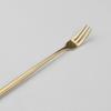 Abella Matte Stainless Steel Long Tea Fork Gold