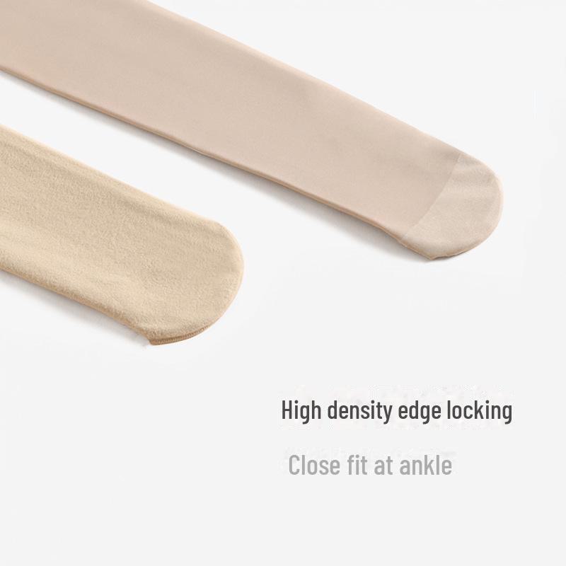 Orange Photosensitive Double Layer Nude Stockings - Spring & Autumn Flesh-Colored Pantyhose for Women