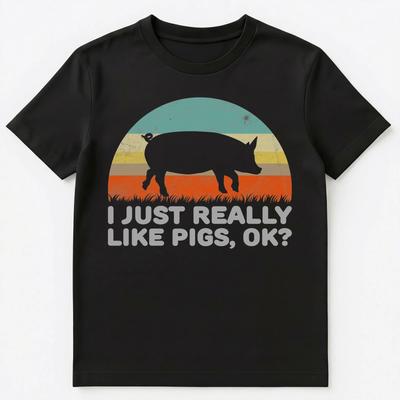 Funny I Just Really Like Pigs Ok T Shirt Unisex T-Shirt
