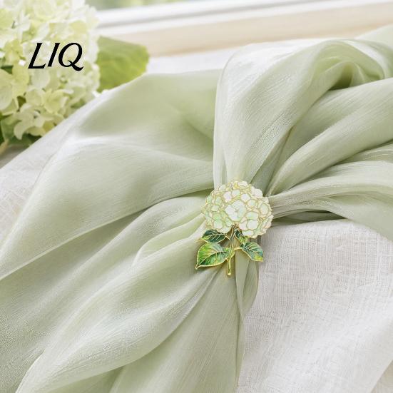 Fabric-friendly Brooch Pin, Enamel Hydrangea Shape Lapel Polished Edges Backpack Literary Style Decorative Badge for Coat Collars Scarves Canvas Bags