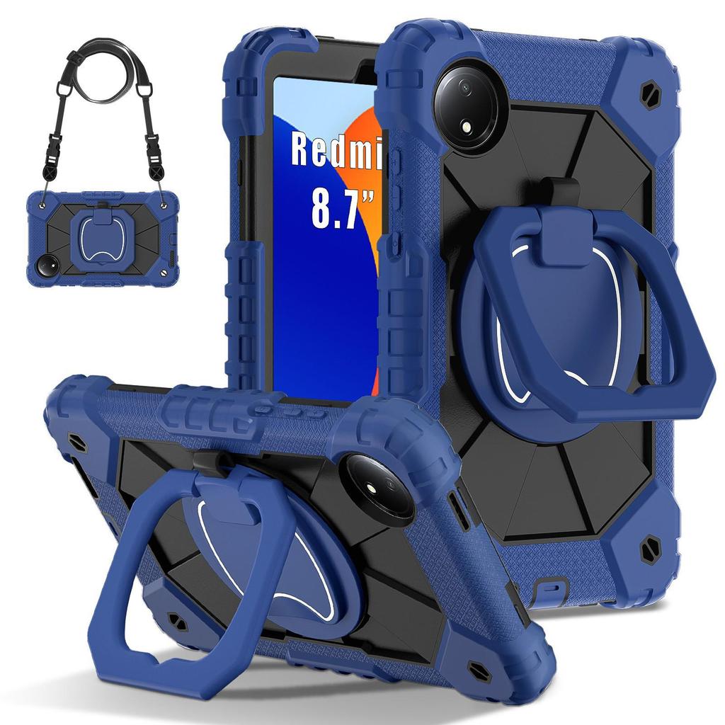 2024 Redmi Pad SE 8.7'' Case: 360° Rotating Stand, Silicone Anti-fall Shell