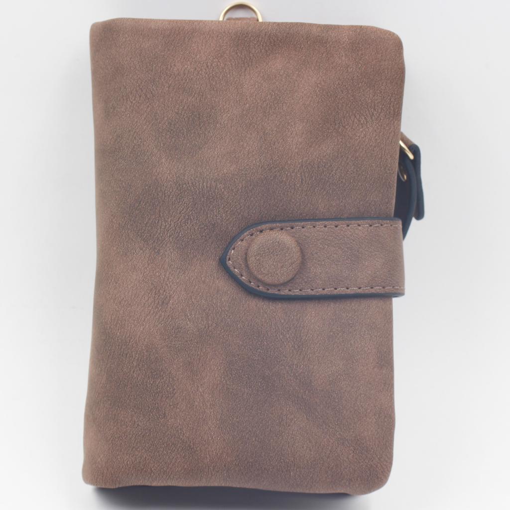 Vintage Zipper Handbag Multi Functional Handheld Leather Wallet