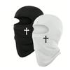1Pcs Cross Riding Helmet Headgear Breathable Black Balaclava Face Mask Moisture Wicking For Cycling Hiking Outdoor Headgear