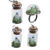 Ghost Necklace Glow-in-the-Dark Ghost in Bottle Pendant Necklace And Earrings