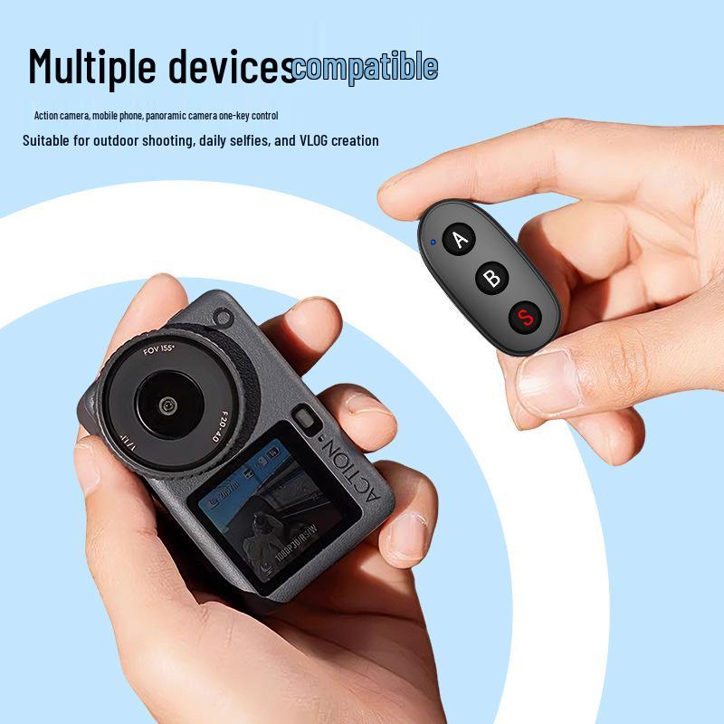 Portable Bluetooth Remote for Cross-border Sports Camera - Compatible with DJI Action, Insta360, and GoPro