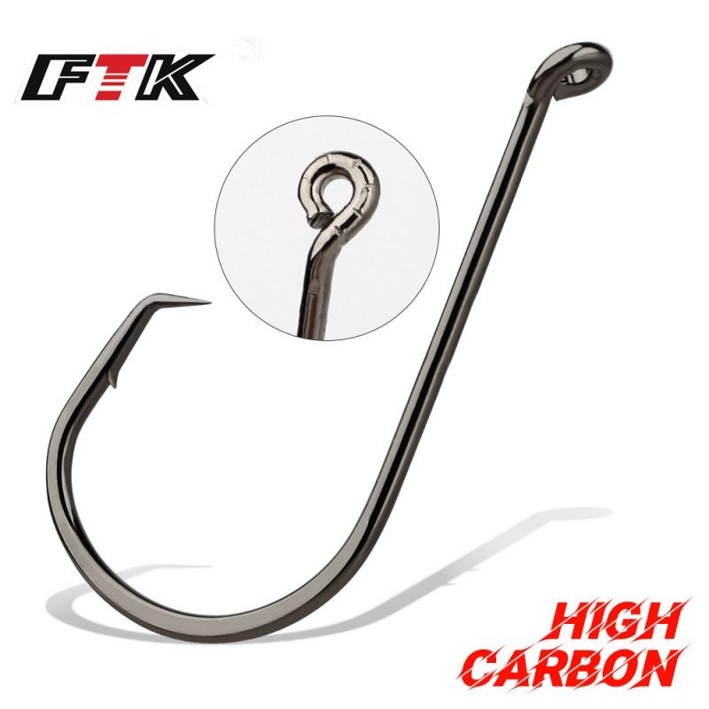 25pcs Eagle Beak Hook FTK 8-0 Sea Fishing Hooks With Barbs Tuna Offshore Boat Casting